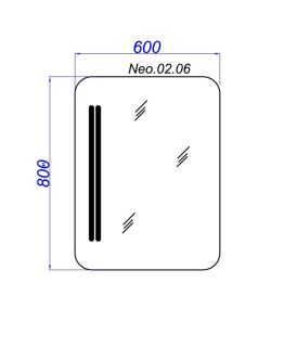 Зеркало Aqwella Нео Neo.02.06